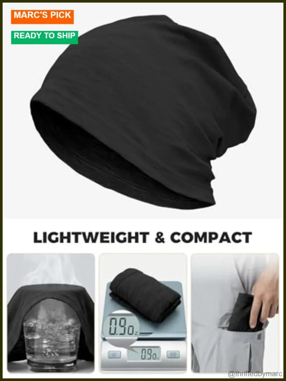 Lightweight 100% Cotton Slouchy Beanie - Breathable Summer Hat for Men